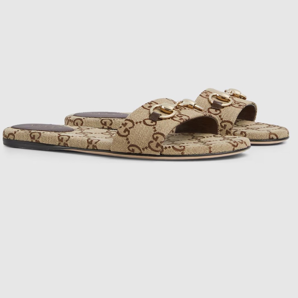 Gucci Beige and Brown Sandals